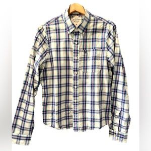 Men’s Abercrombie & Fitch Cotton Plaid Button Down Shirt Sz XL